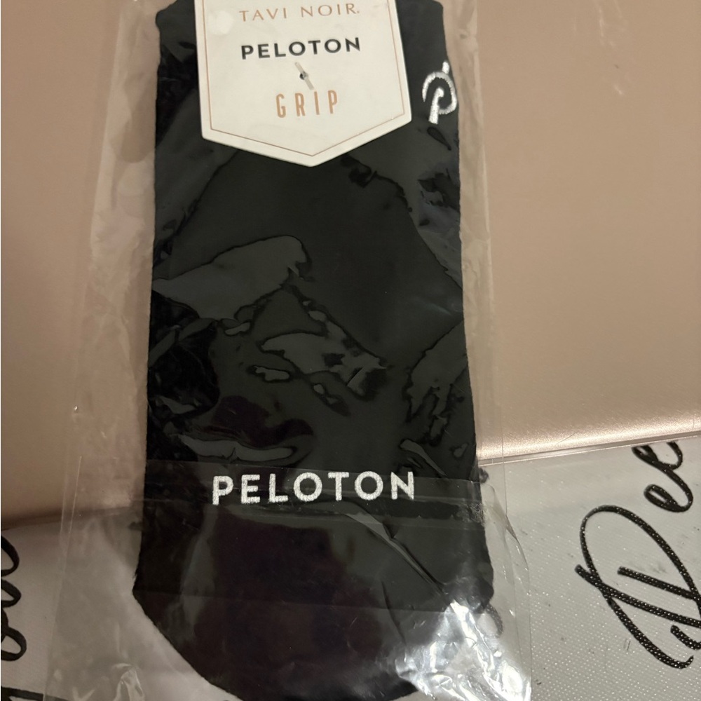Peloton Black Grip Socks by Tavi Noir